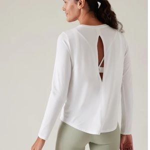 Athleta with ease open back top